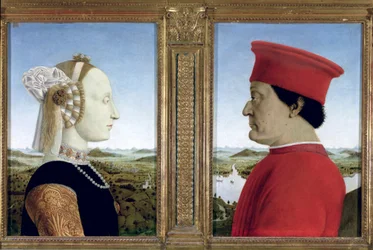 Portretten van Hertog Federico da Montefeltro en Battista Sforza, ca. 1465